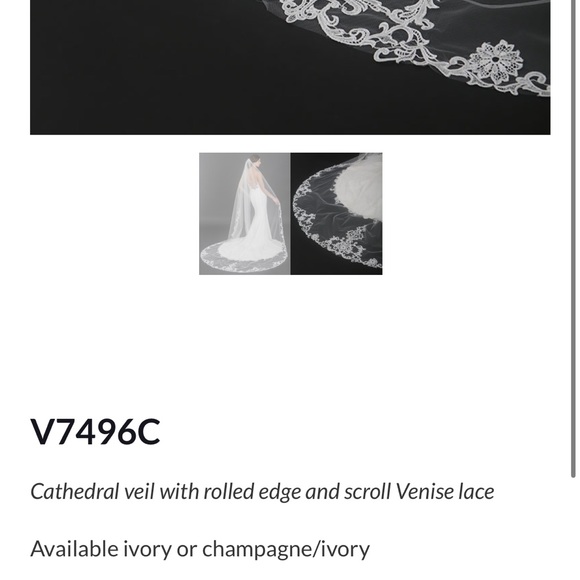 Bel Air Bridal Cathedral Veil V7496C - Picture 3 of 8